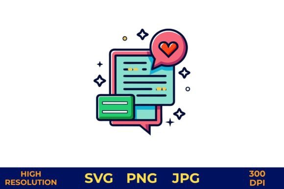 Download Chat Bubbles Uplifting Text Heart Icon - Uplifting Collection