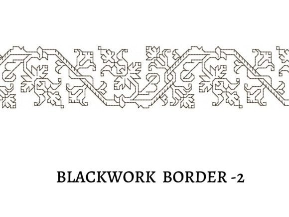 Download BlackWork Border 2 - Blackwork Collection