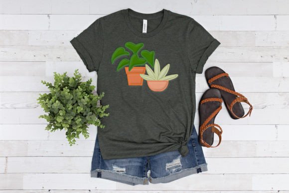 Download Potted Plants Applique Embroidery - Premium Resources