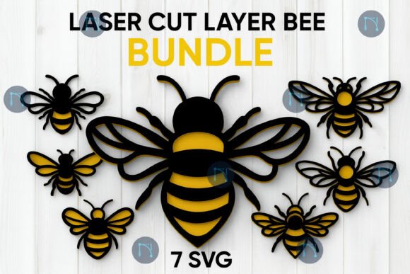 Download Laser Cut Layer Bee SVG Bundle - Bee svg bundle Collection